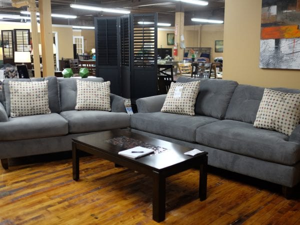 Oakley graphite sofa and love seat Pittsburgh Furniture