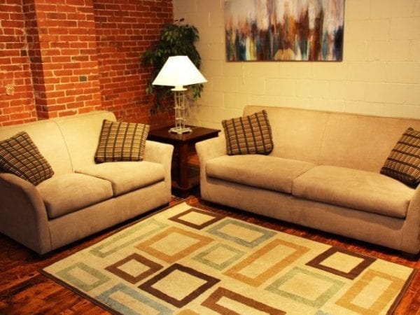 Broo Taupe love seat and sofa set