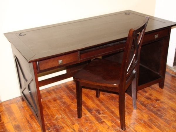 Home elegance espresso computer desk and chair available for lease at Pittsburgh Furniture Leasing