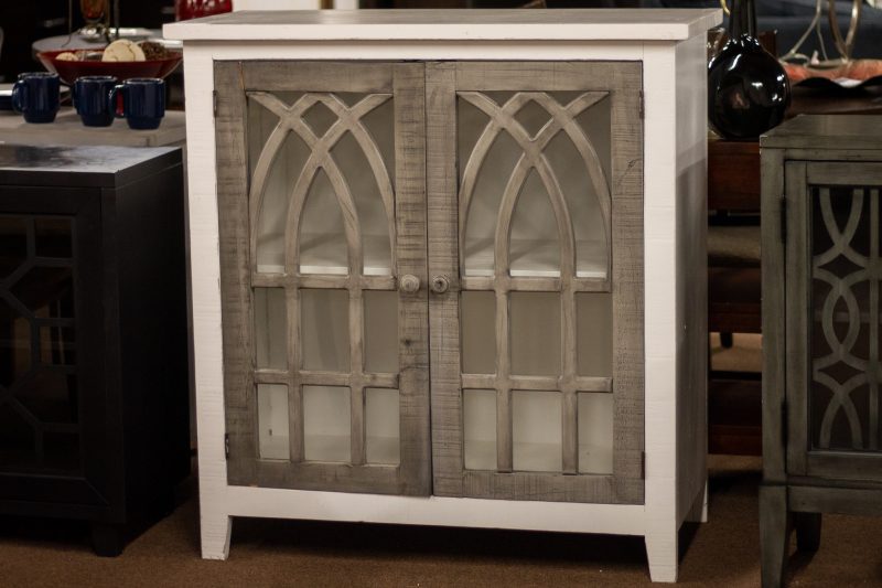 awf white and gray accent cabinet