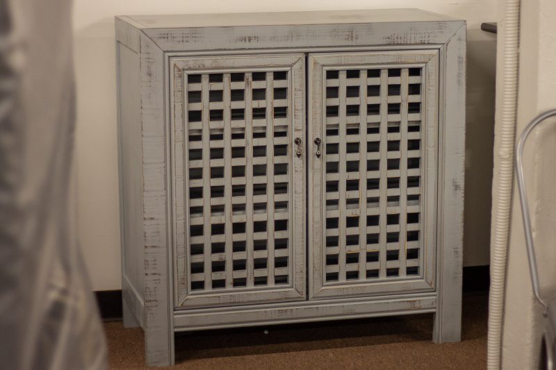 steve silver gray accent cabinet